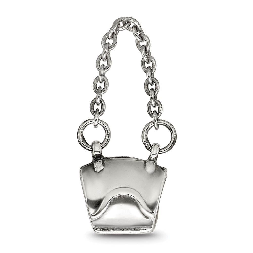 Alternate view of the Sterling Silver Shoulder Bag Bead Charm by The Black Bow Jewelry Co.