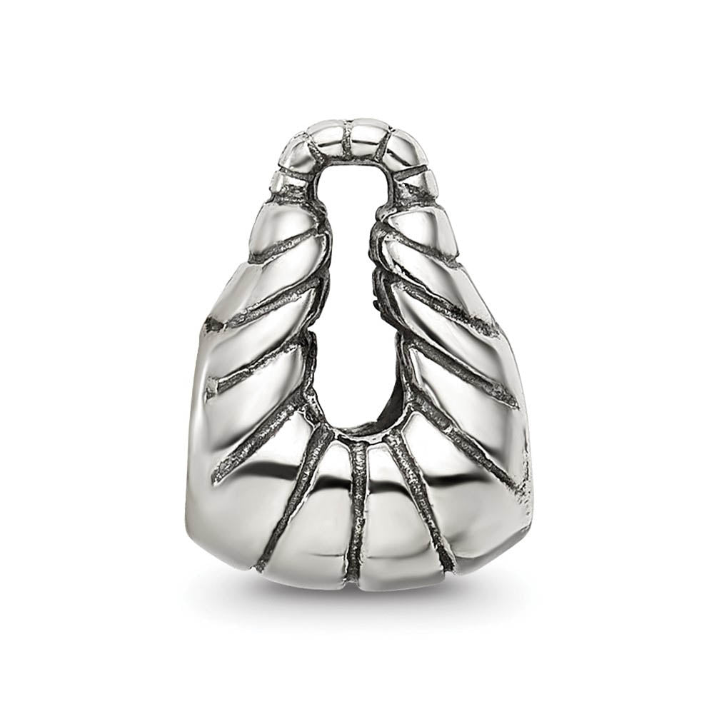 Alternate view of the Sterling Silver Hobo Bag Bead Charm by The Black Bow Jewelry Co.