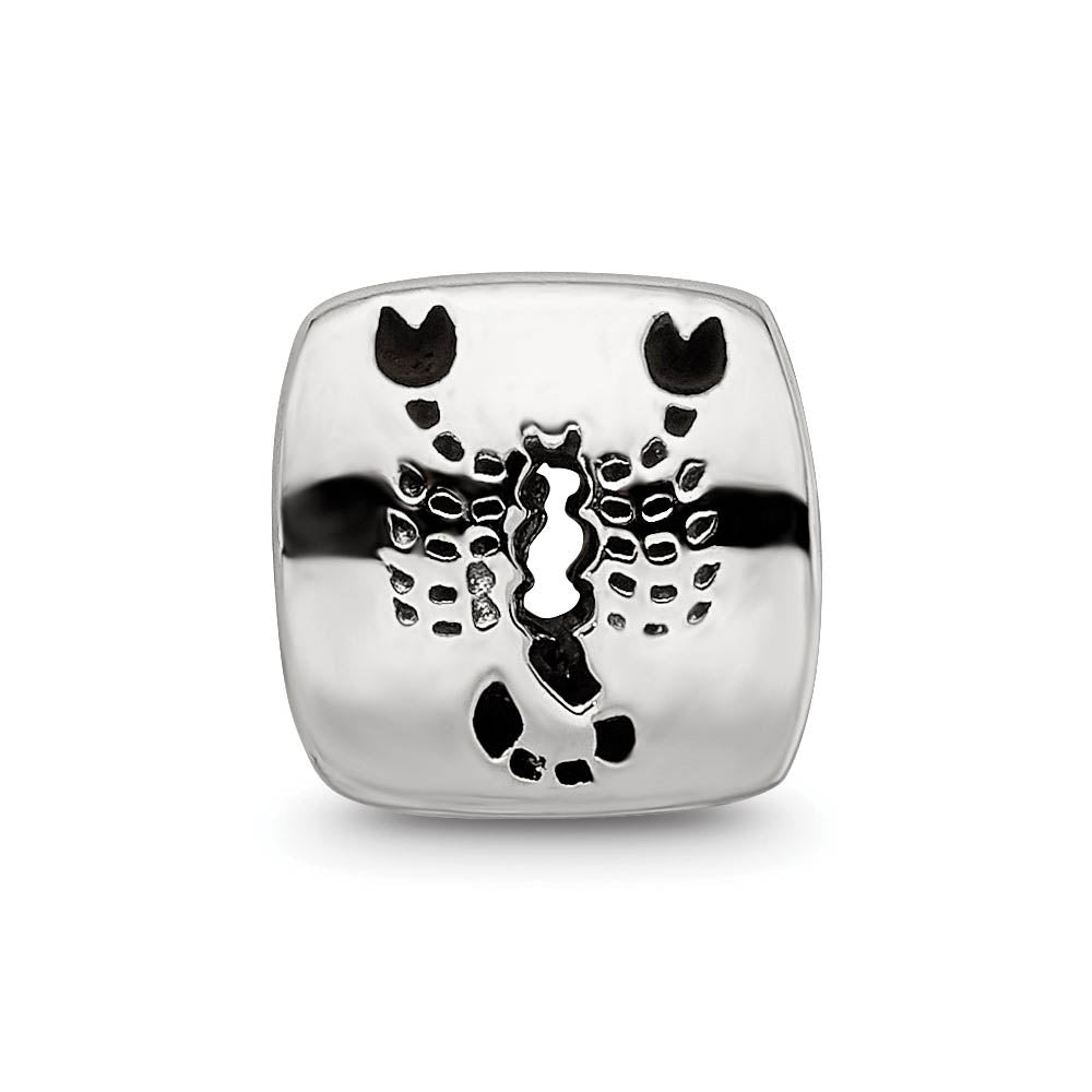 Alternate view of the Sterling Silver Scorpio the Scorpion Zodiac Bead Charm by The Black Bow Jewelry Co.