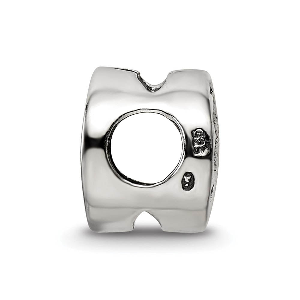 Alternate view of the Sterling Silver Yoga Lotus Bead Charm by The Black Bow Jewelry Co.