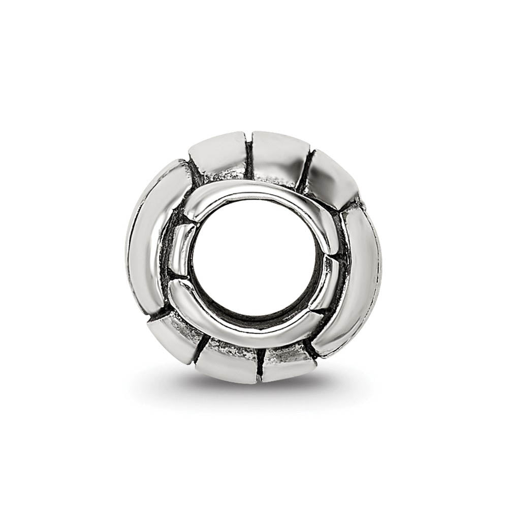 Alternate view of the Sterling Silver Volleyball Bead Charm by The Black Bow Jewelry Co.