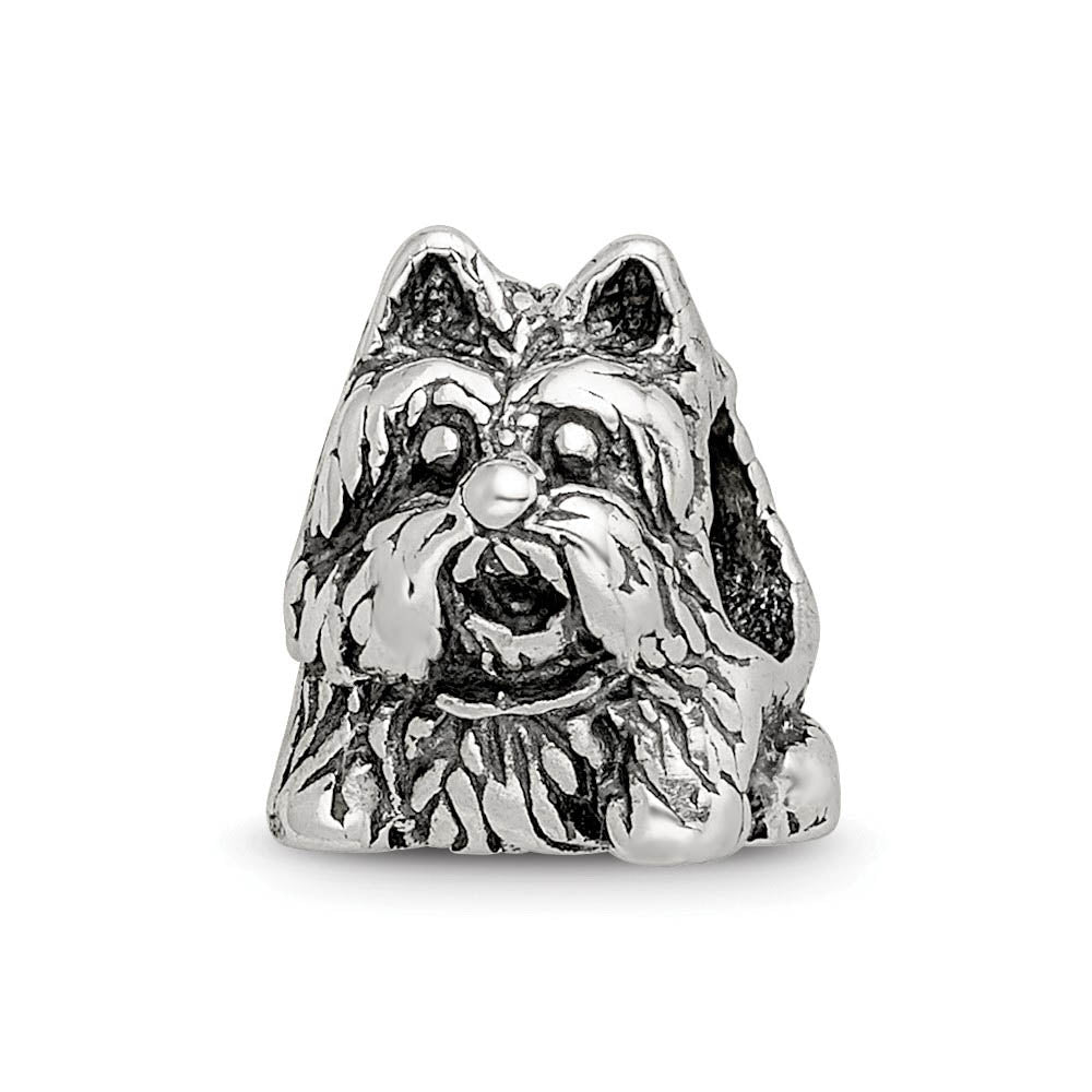Sterling Silver Scottish Terrier, Dog Bead Charm, Item B9404 by The Black Bow Jewelry Co.