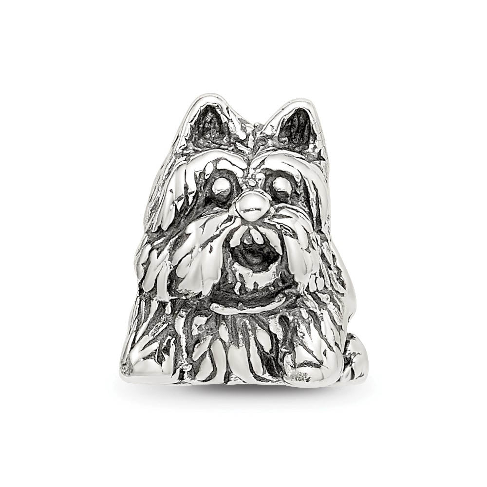 Alternate view of the Sterling Silver Scottish Terrier, Dog Bead Charm by The Black Bow Jewelry Co.