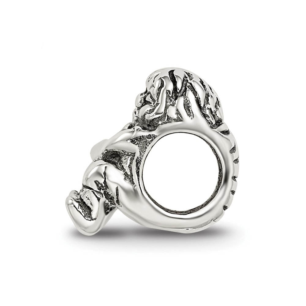 Alternate view of the Sterling Silver Childhood Friends Bead Charm by The Black Bow Jewelry Co.