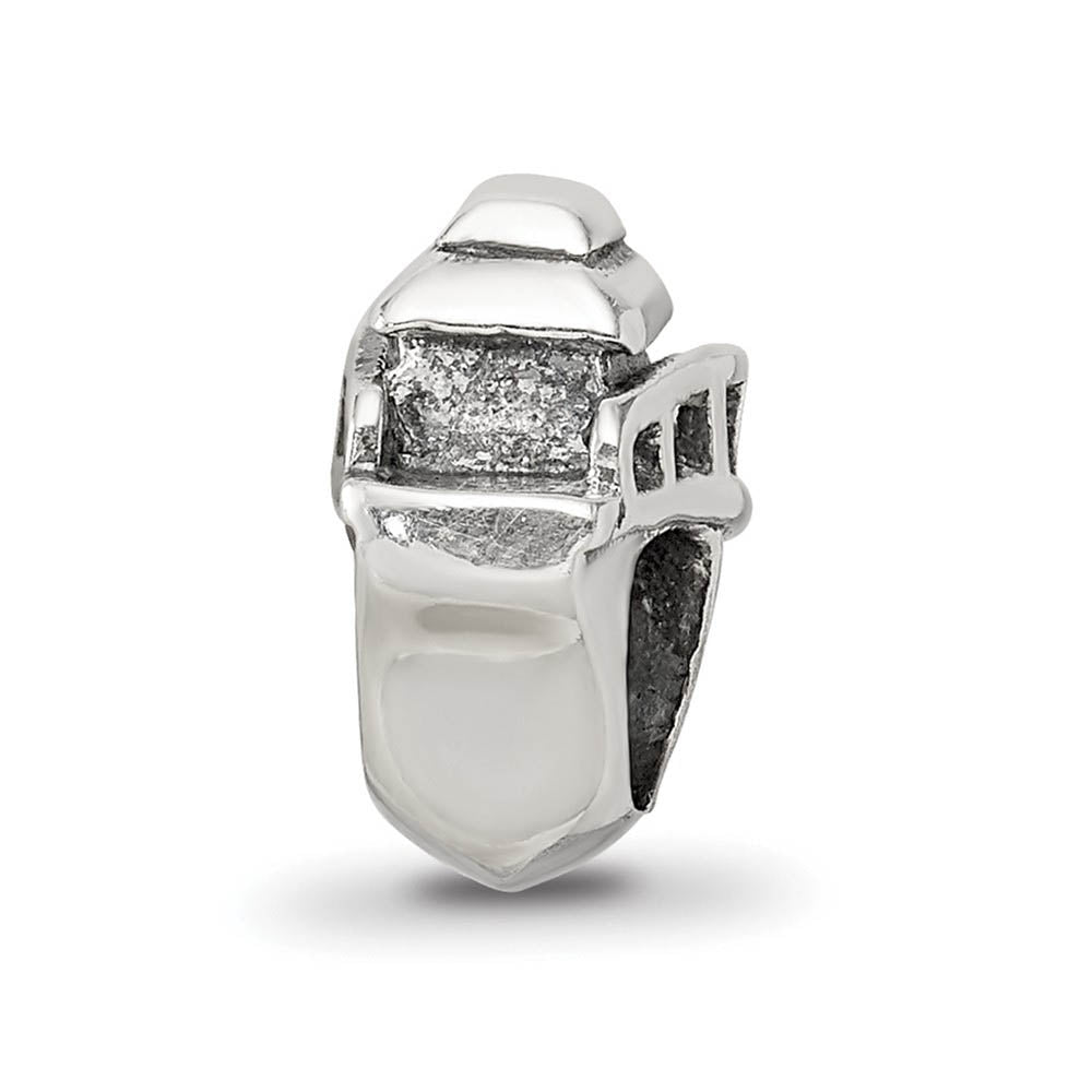 Alternate view of the Sterling Silver Boat Bead Charm by The Black Bow Jewelry Co.