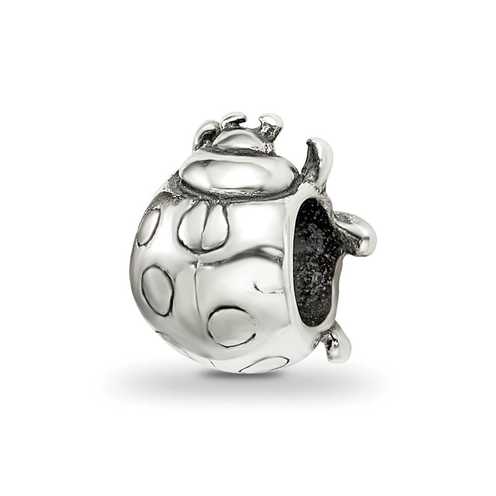 Alternate view of the Sterling Silver Ladybug Bead Charm by The Black Bow Jewelry Co.