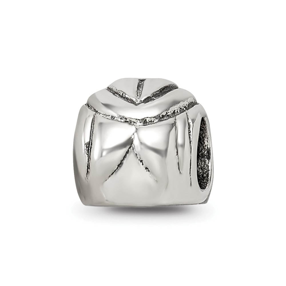 Alternate view of the Sterling Silver Racing Helmet Bead Charm by The Black Bow Jewelry Co.