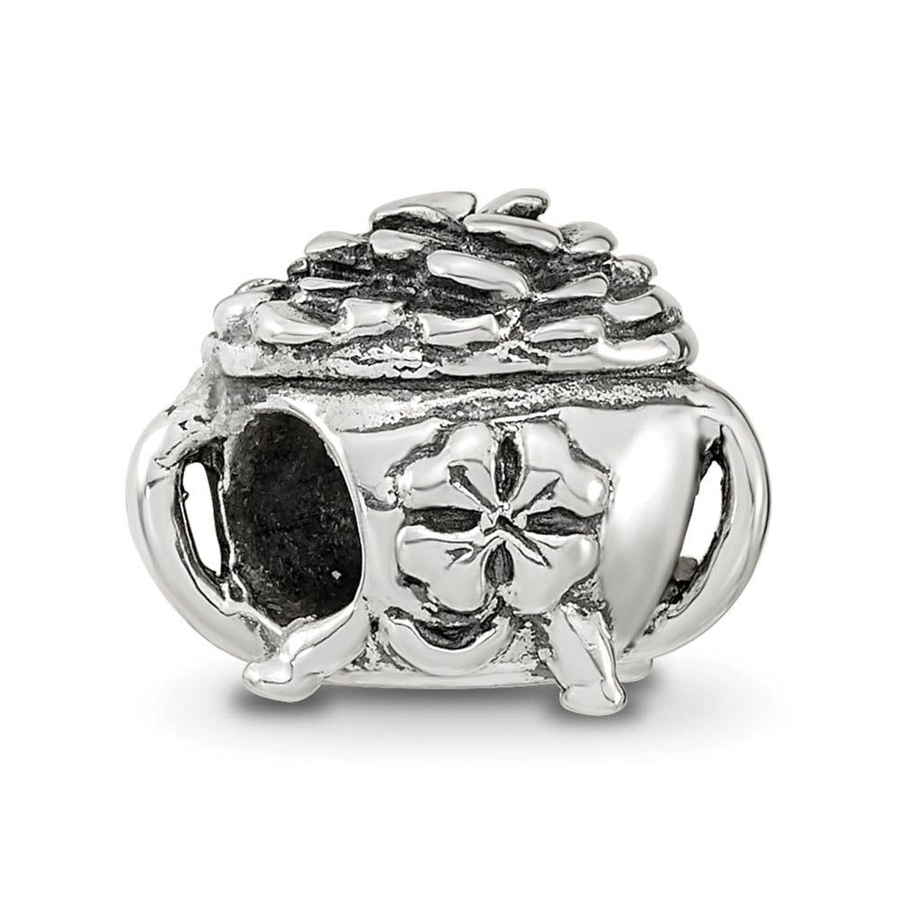 Alternate view of the Sterling Silver Pot-of-Gold Bead Charm by The Black Bow Jewelry Co.