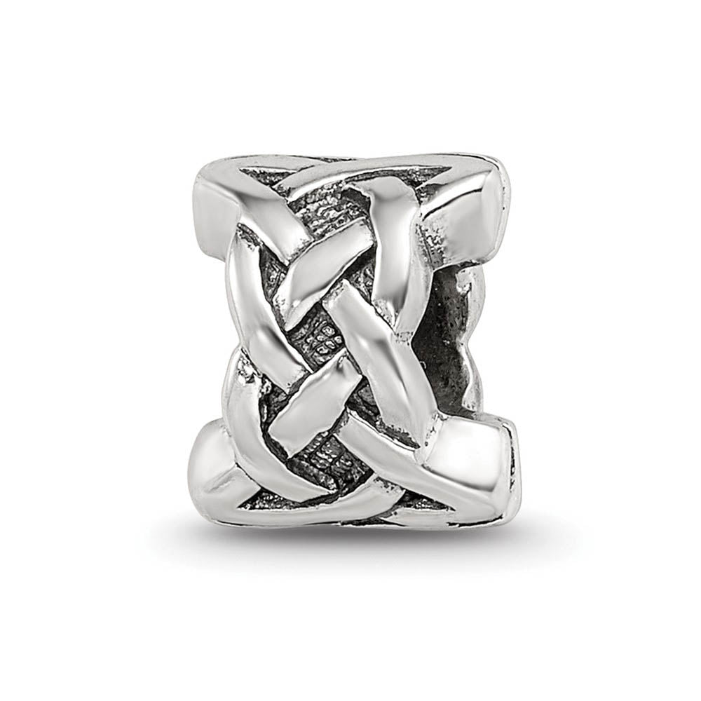 Sterling Silver Celtic Knot Bead Charm, Item B9444 by The Black Bow Jewelry Co.