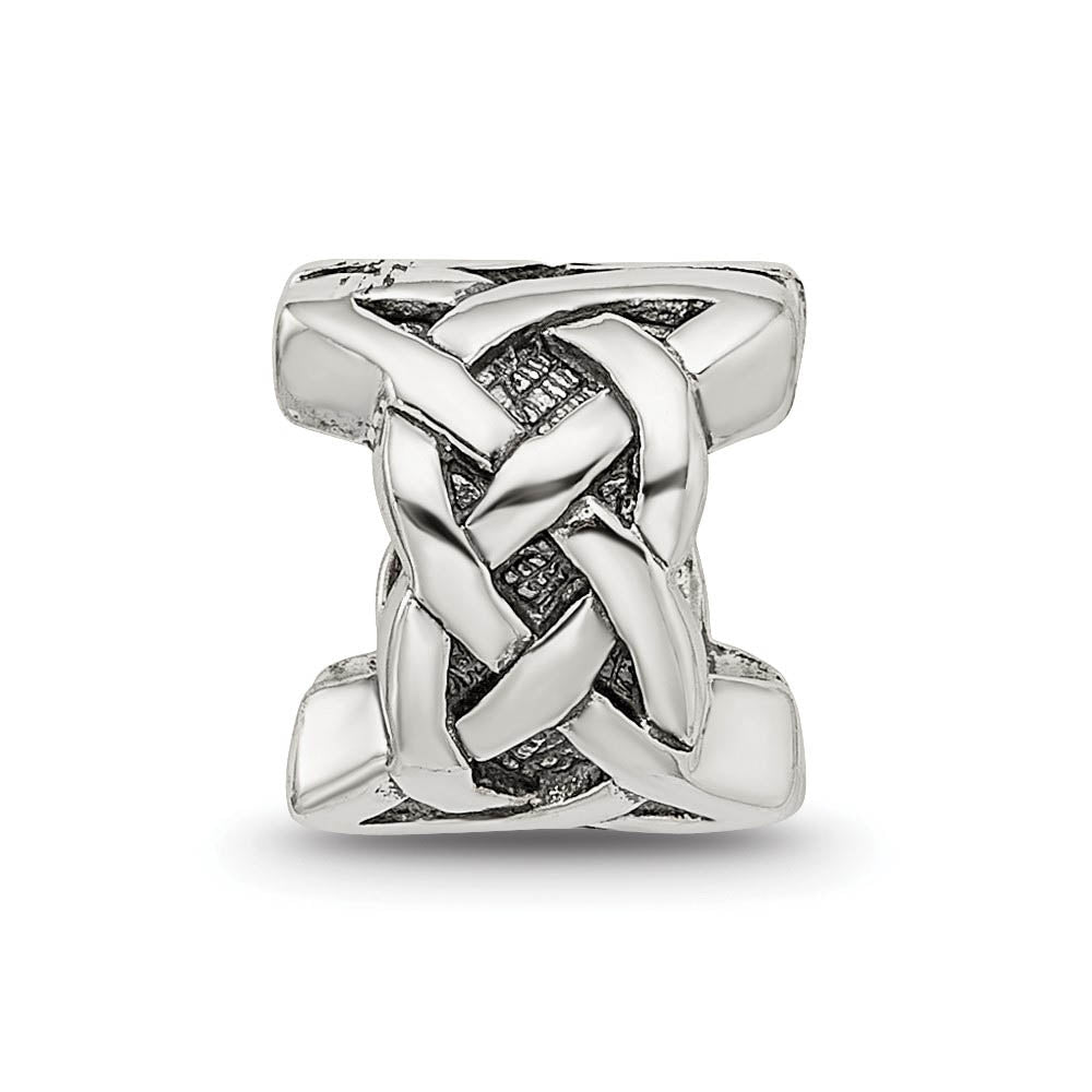 Alternate view of the Sterling Silver Celtic Knot Bead Charm by The Black Bow Jewelry Co.