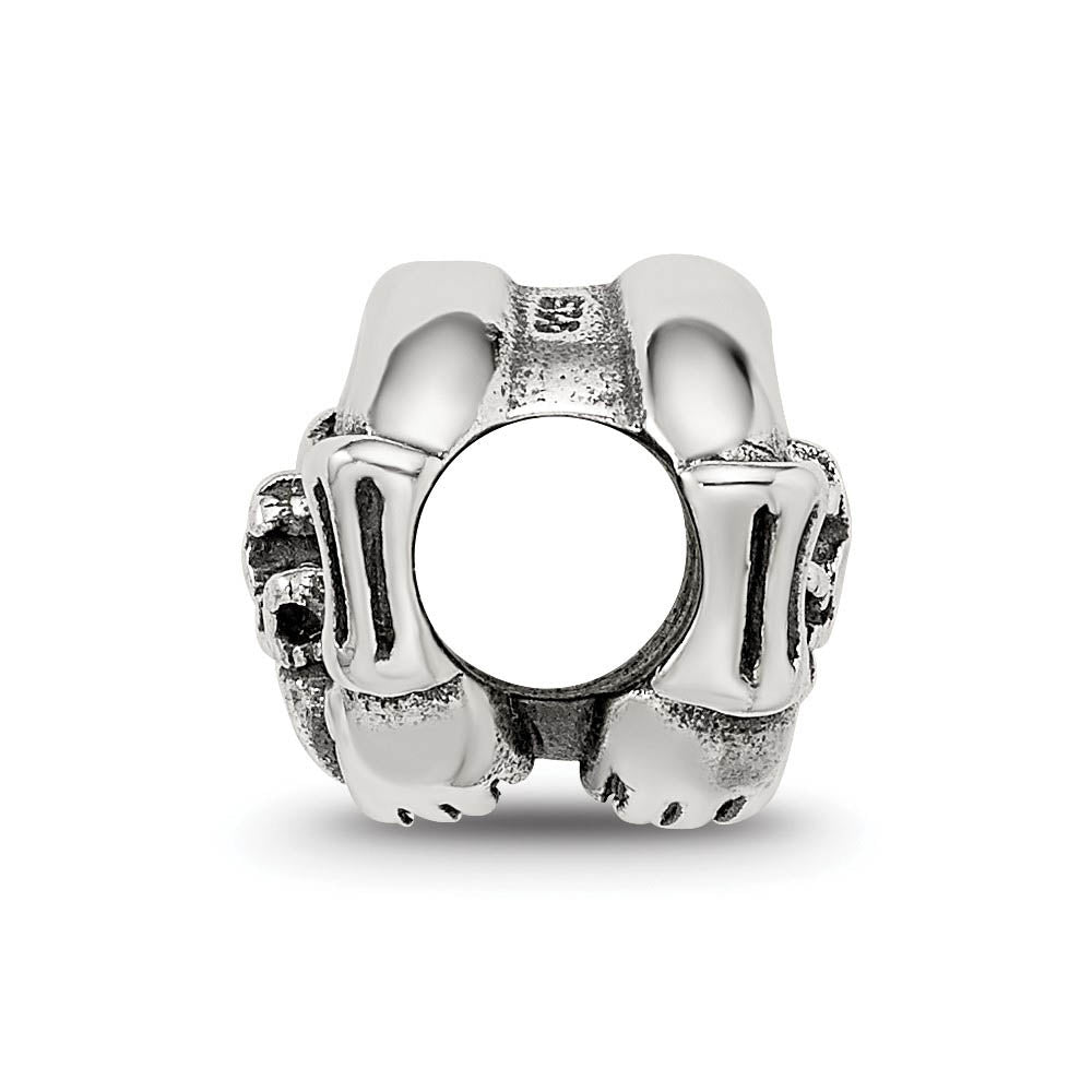 Alternate view of the Sterling Silver Claddagh Bead Charm by The Black Bow Jewelry Co.