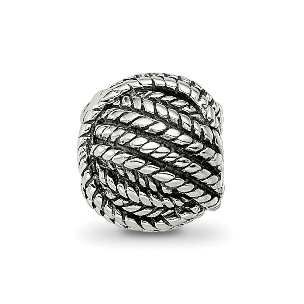 Alternate view of the Sterling Silver Ball of Yarn Bead Charm by The Black Bow Jewelry Co.