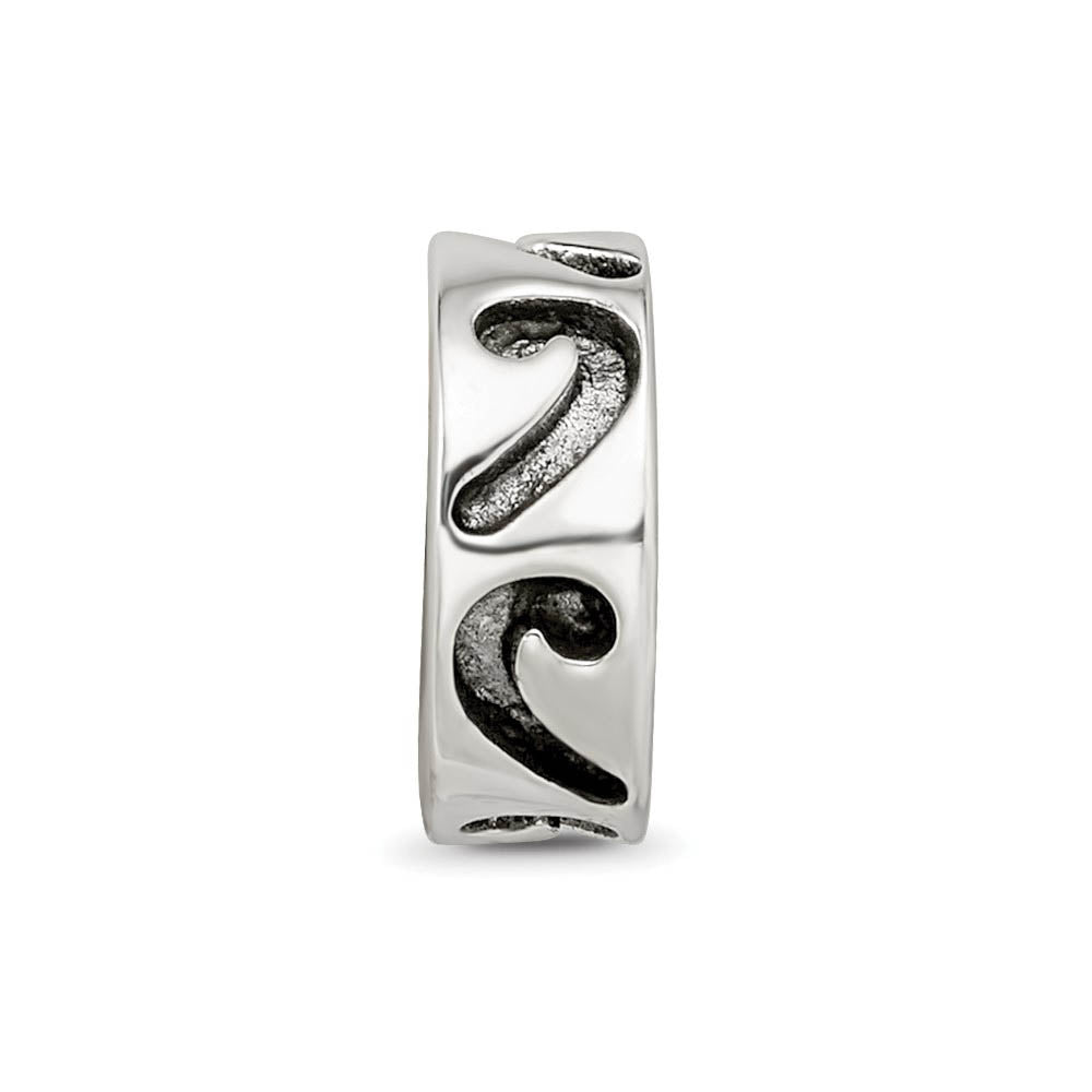 Alternate view of the Sterling Silver Stopper and Spacer Bead Charm by The Black Bow Jewelry Co.