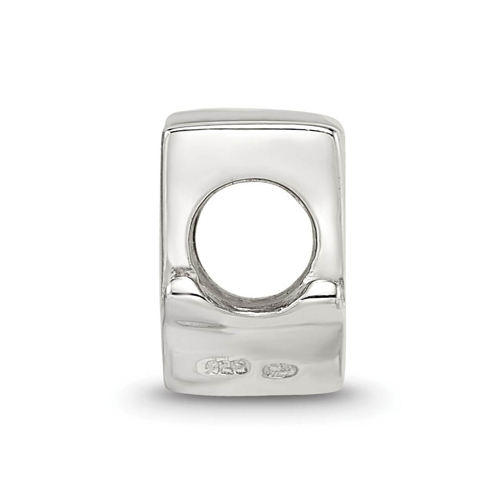 Alternate view of the Sterling Silver Script Style, Letter Y Bead Charm by The Black Bow Jewelry Co.