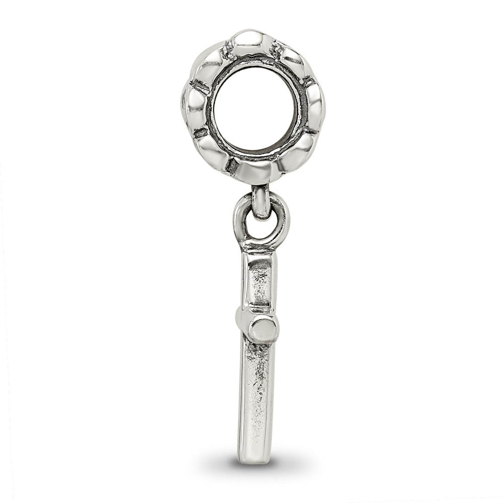 Alternate view of the Sterling Silver Latin Cross, Dangle Bead Charm by The Black Bow Jewelry Co.