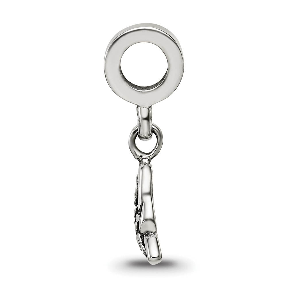 Alternate view of the Sterling Silver Celtic Trinity Dangle Bead Charm by The Black Bow Jewelry Co.