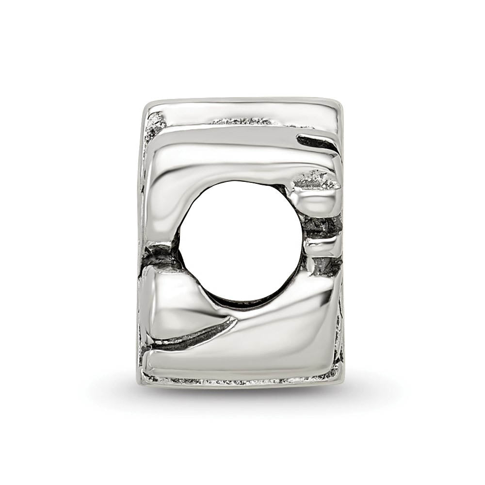 Alternate view of the Sterling Silver #1 Mom Bead Charm by The Black Bow Jewelry Co.