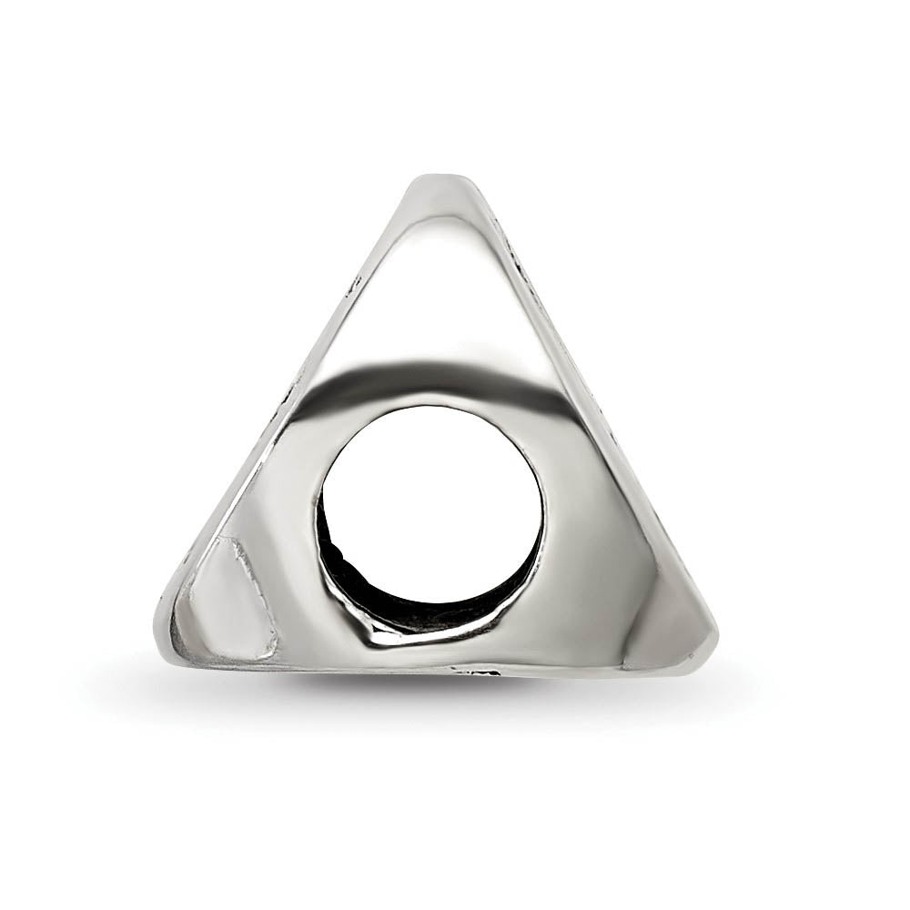 Alternate view of the Sterling Silver I Love You Mom 3-Sided Bead Charm by The Black Bow Jewelry Co.