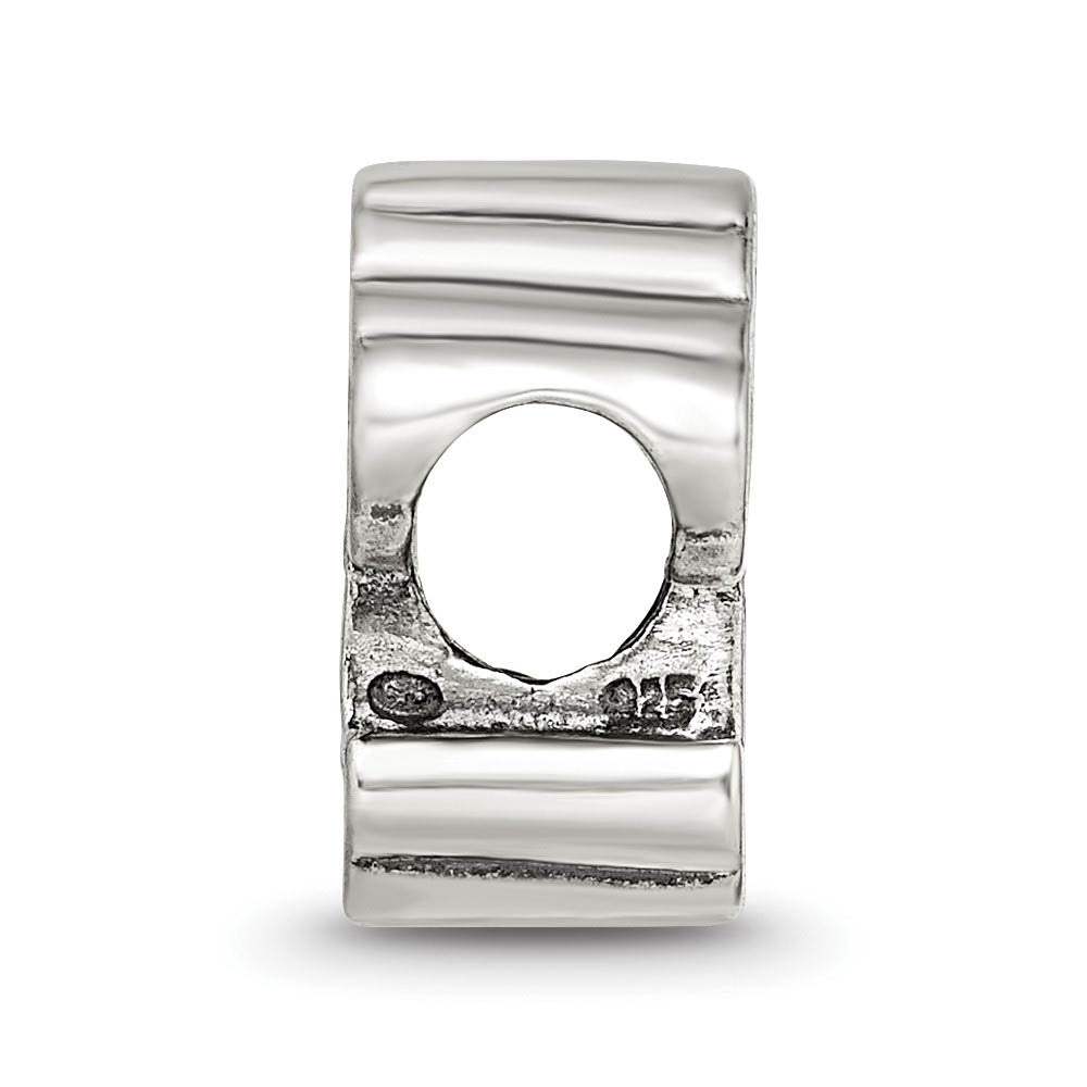 Alternate view of the Sterling Silver Budded Cross Bead Charm by The Black Bow Jewelry Co.