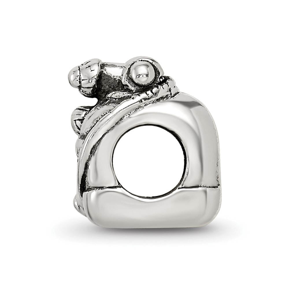 Alternate view of the Sterling Silver Scuba Tanks Bead Charm by The Black Bow Jewelry Co.