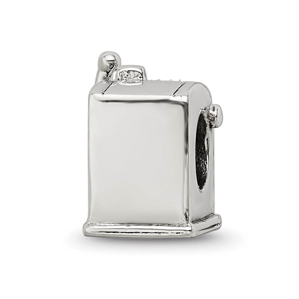 Alternate view of the Sterling Silver Slot Machine Bead Charm by The Black Bow Jewelry Co.