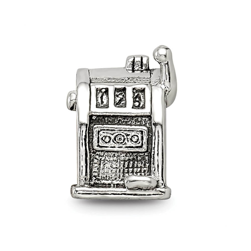 Alternate view of the Sterling Silver Slot Machine Bead Charm by The Black Bow Jewelry Co.