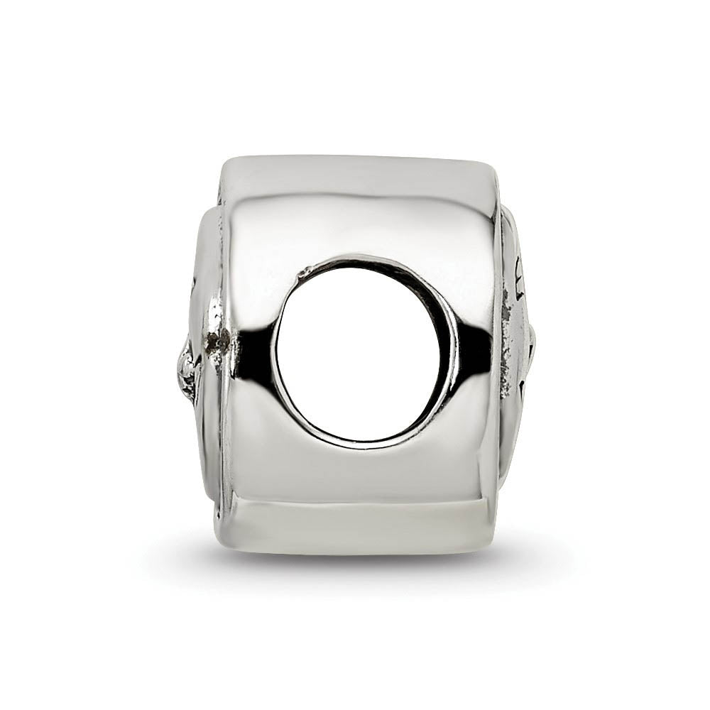 Alternate view of the Sterling Silver Sun and Moon Bead Charm by The Black Bow Jewelry Co.