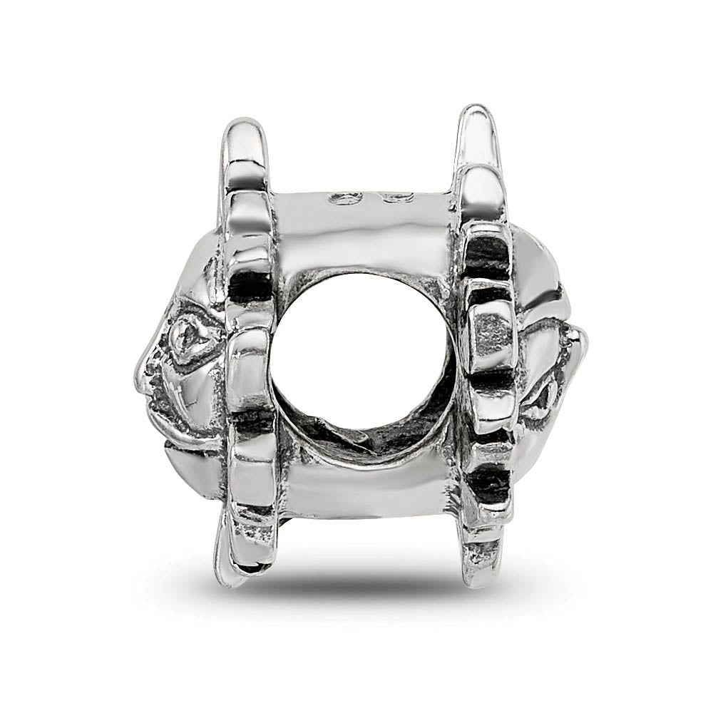 Alternate view of the Sterling Silver Celestial Sun Bead Charm by The Black Bow Jewelry Co.