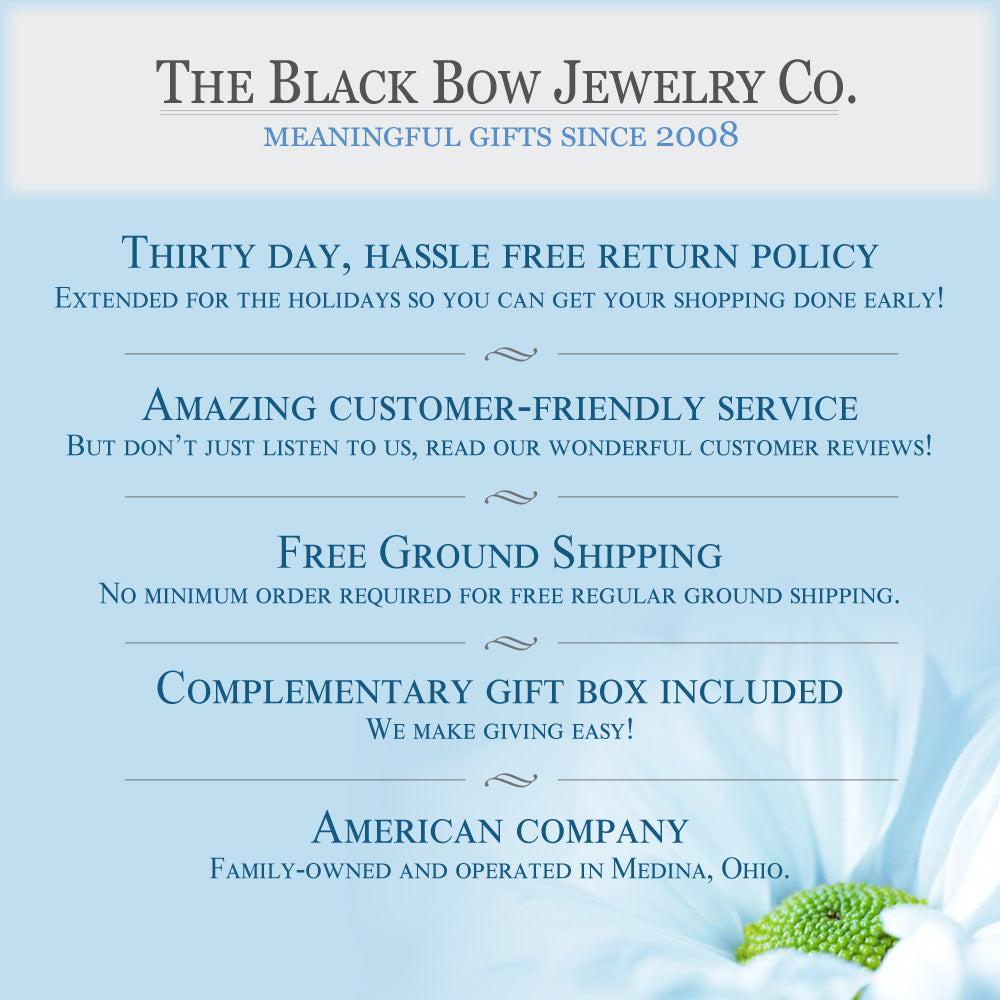 The Black Bow Jewelry Company; An American Company - Free shipping - Easy Returns - Amazing customer service - Free gift box and so much more.