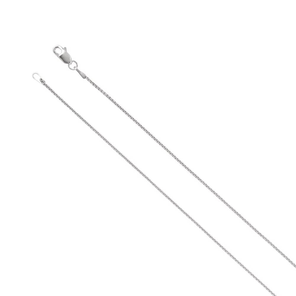 Sterling Silver 1mm Round Solid Box Chain Necklace