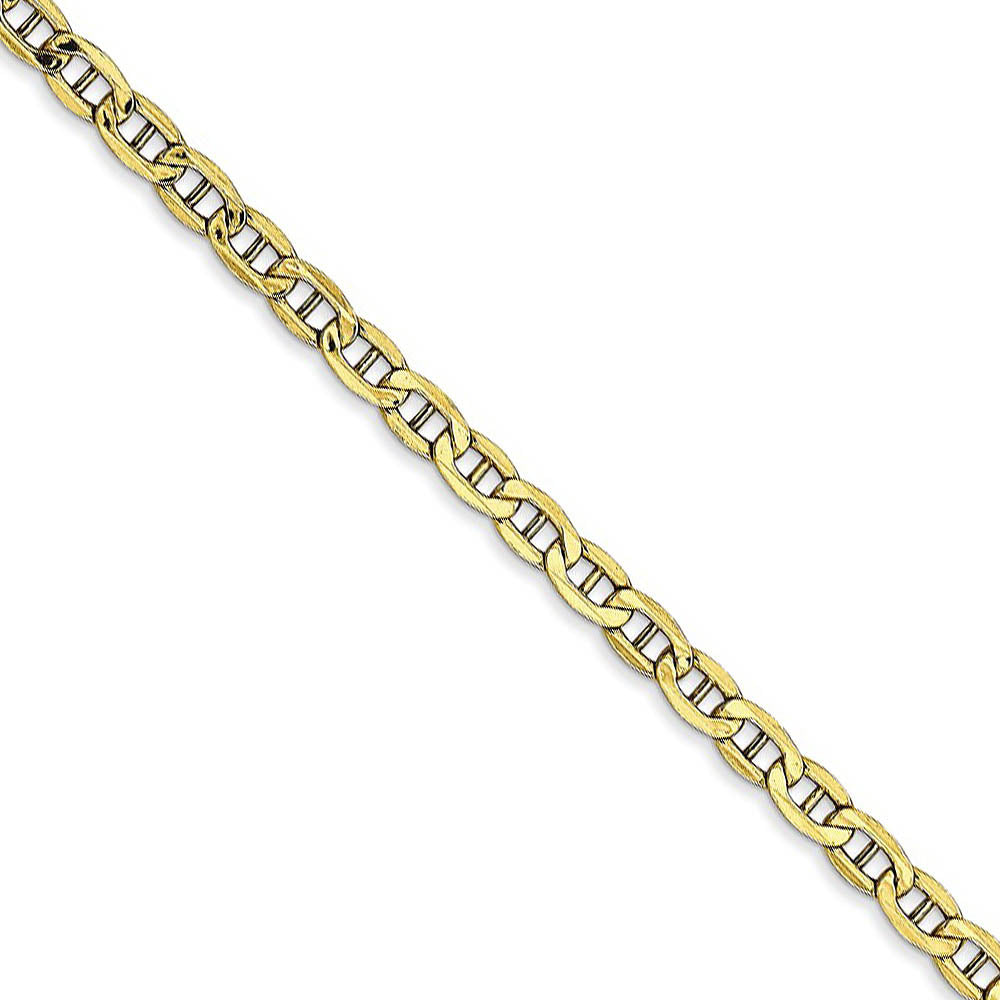 3.2mm 10k Yellow Gold Hollow Anchor Chain Necklace