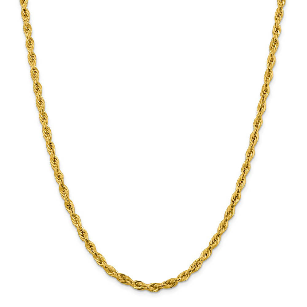 4.25mm 10k Yellow Gold Hollow Rope Chain Necklace, Item C10059 by The Black Bow Jewelry Co.