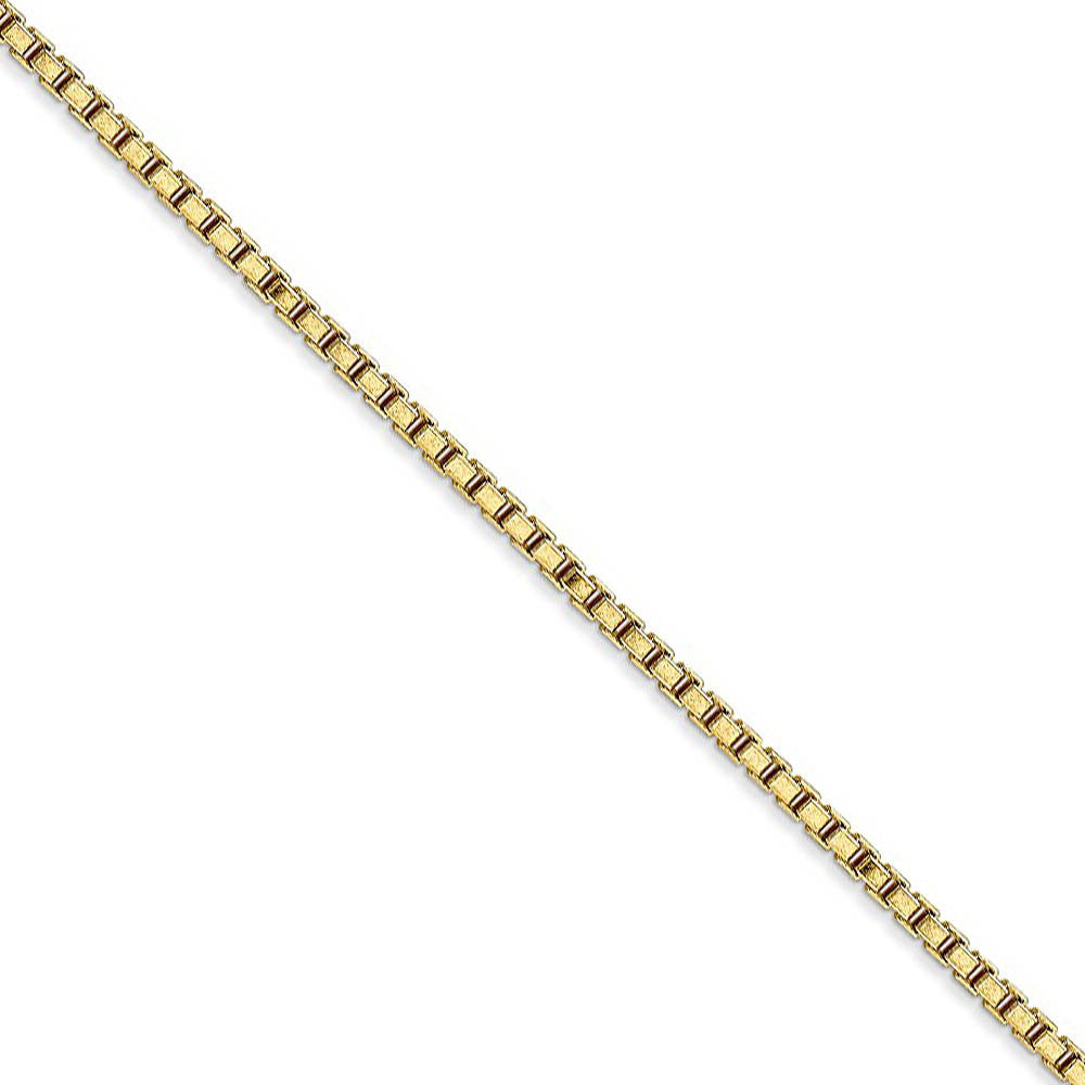 1.9mm 10k Yellow Gold Solid Box Chain Necklace, Item C10065 by The Black Bow Jewelry Co.
