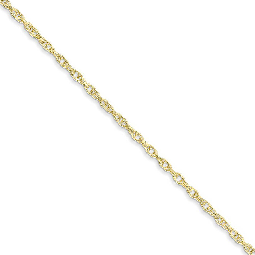1.35mm 10k Yellow Gold Solid Cable Rope Chain Necklace