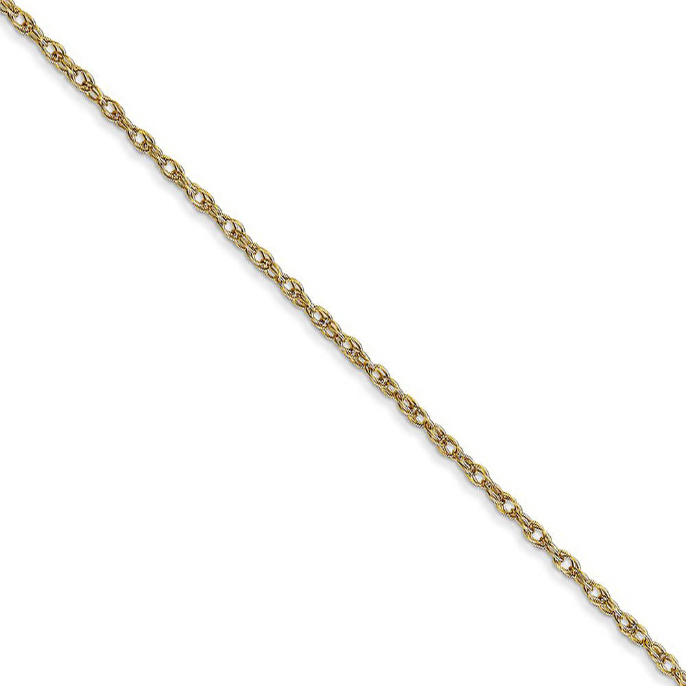 1.15mm 10K Yellow Gold Solid Cable Rope Chain Necklace, Item C10087 by The Black Bow Jewelry Co.