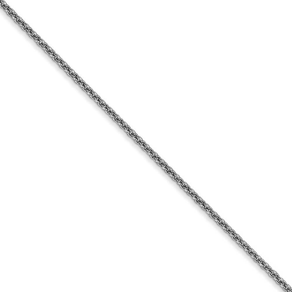 1.5mm 10k White Gold Solid Cable Chain Necklace, Item C10093 by The Black Bow Jewelry Co.