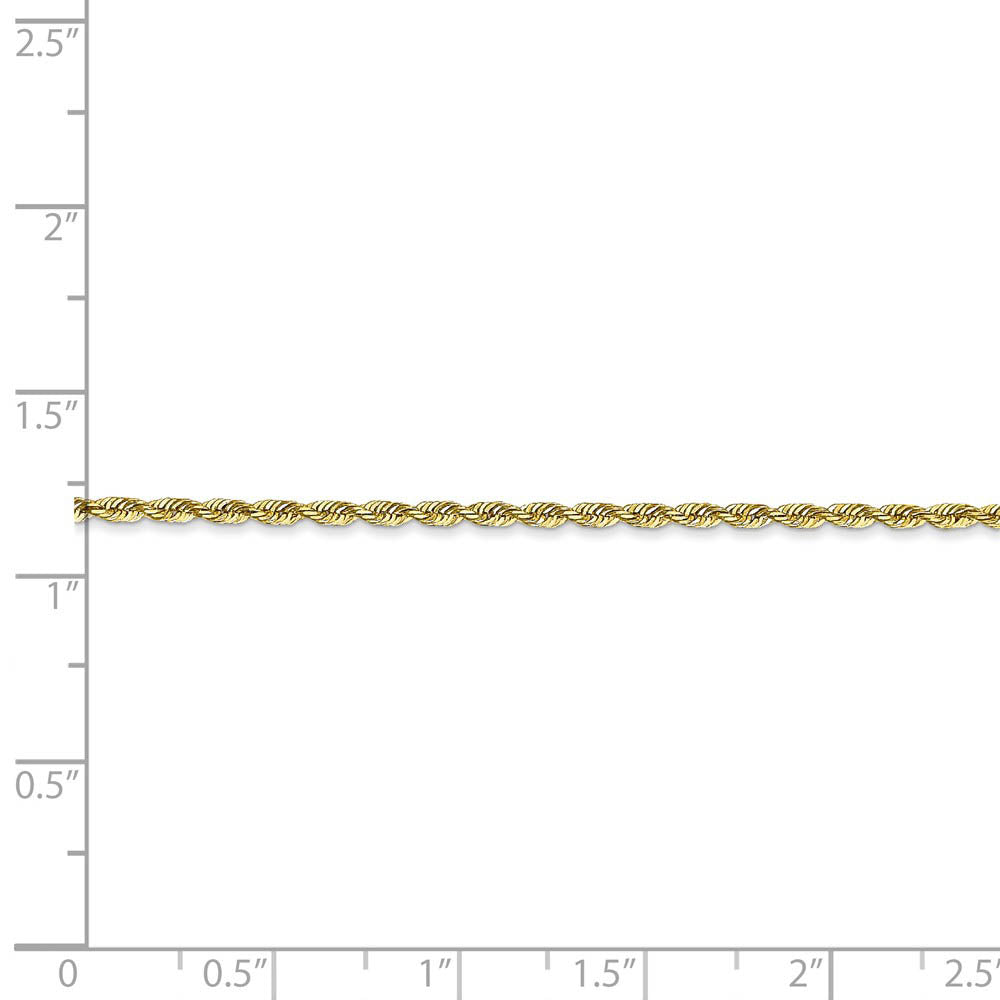 Alternate view of the 1.85mm 10k Yellow Gold D/C Quadruple Rope Chain Necklace by The Black Bow Jewelry Co.