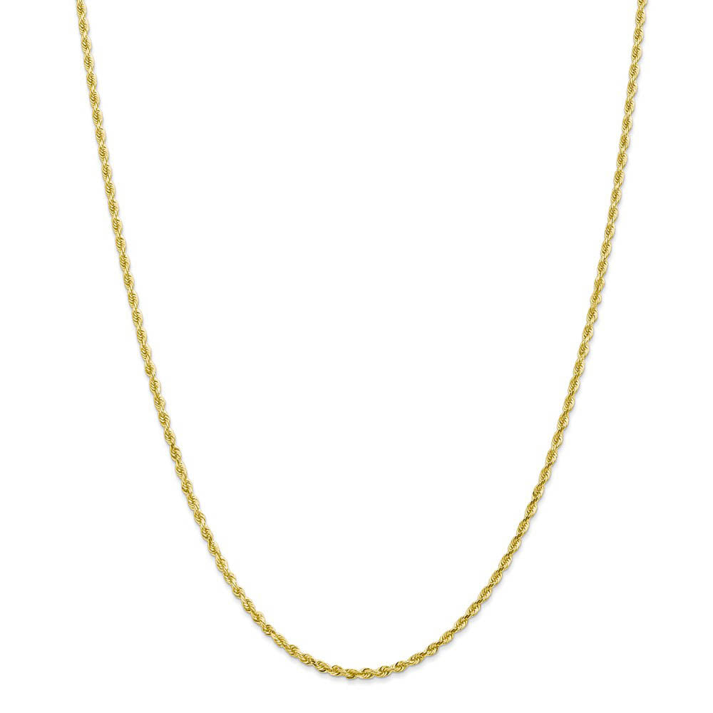 Alternate view of the 2.25mm 10k Yellow Gold D/C Quadruple Rope Chain Necklace by The Black Bow Jewelry Co.