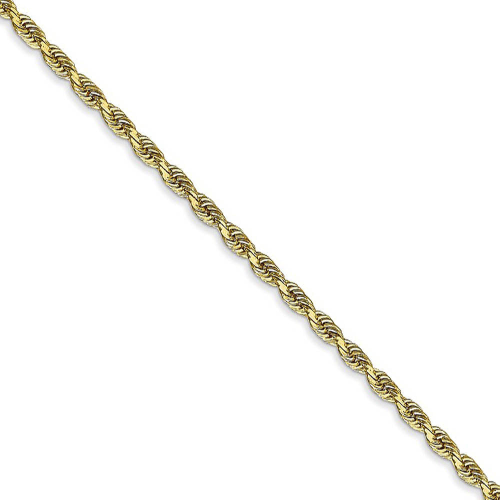 2.25mm 10k Yellow Gold D/C Quadruple Rope Chain Necklace