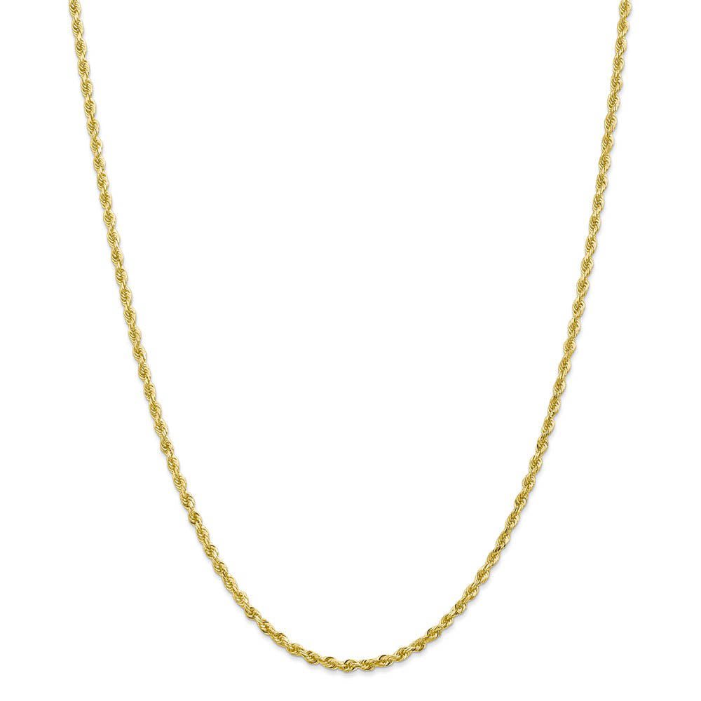 Alternate view of the 2.75mm 10k Yellow Gold D/C Quadruple Rope Chain Necklace by The Black Bow Jewelry Co.