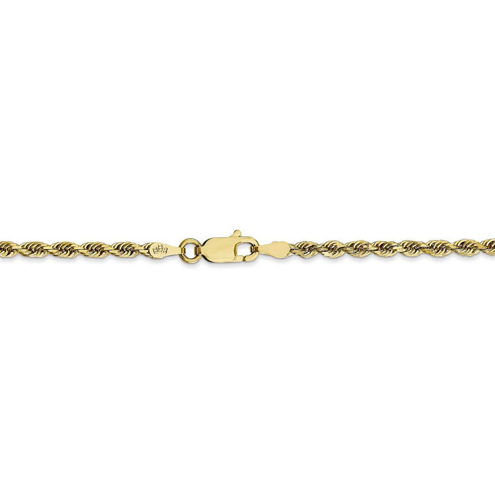 Alternate view of the 2.75mm 10k Yellow Gold D/C Quadruple Rope Chain Necklace by The Black Bow Jewelry Co.