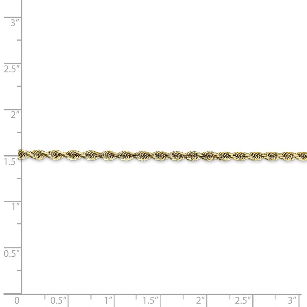 Alternate view of the 2.75mm 10k Yellow Gold D/C Quadruple Rope Chain Necklace by The Black Bow Jewelry Co.