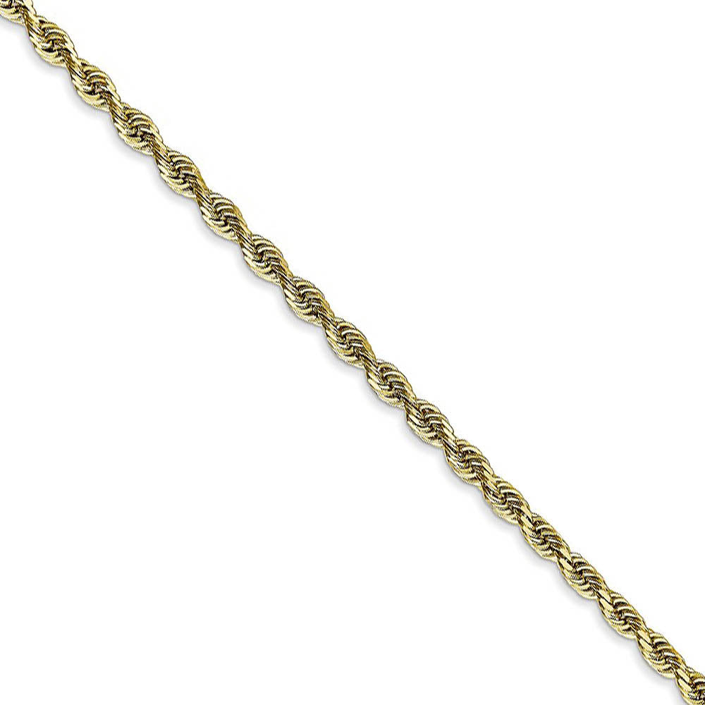 2.75mm 10k Yellow Gold D/C Quadruple Rope Chain Necklace