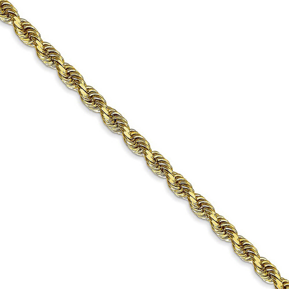 3.25mm 10k Yellow Gold D/C Quadruple Rope Chain Necklace