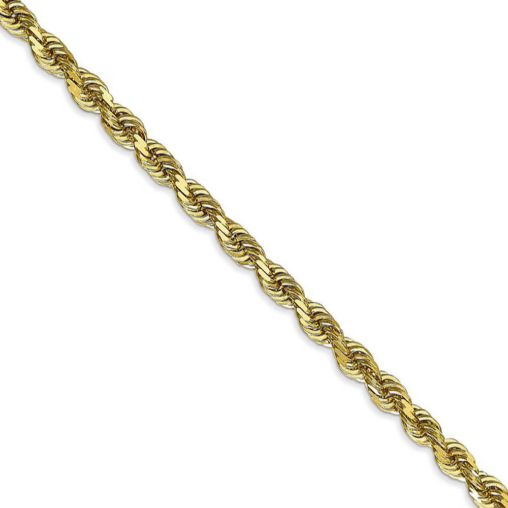 4mm 10k Yellow Gold D/C Quadruple Rope Chain Necklace, Item C10126 by The Black Bow Jewelry Co.