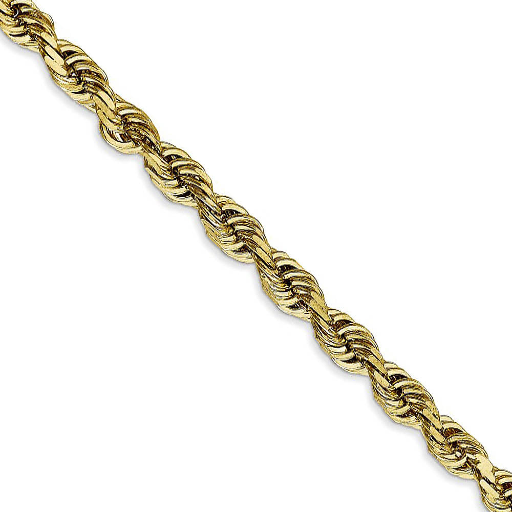 4.5mm 10k Yellow Gold D/C Quadruple Rope Chain Necklace, Item C10127 by The Black Bow Jewelry Co.