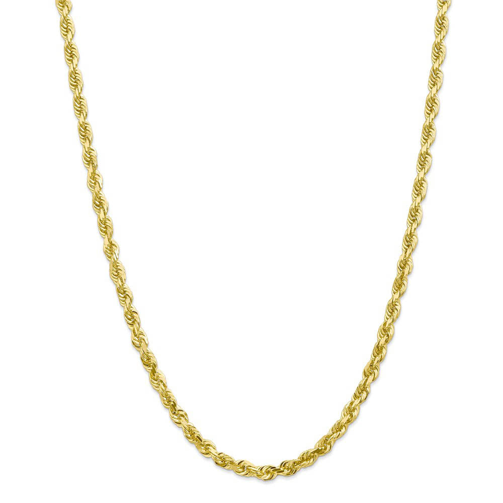 Alternate view of the 5mm 10k Yellow Gold D/C Quadruple Rope Chain Necklace by The Black Bow Jewelry Co.