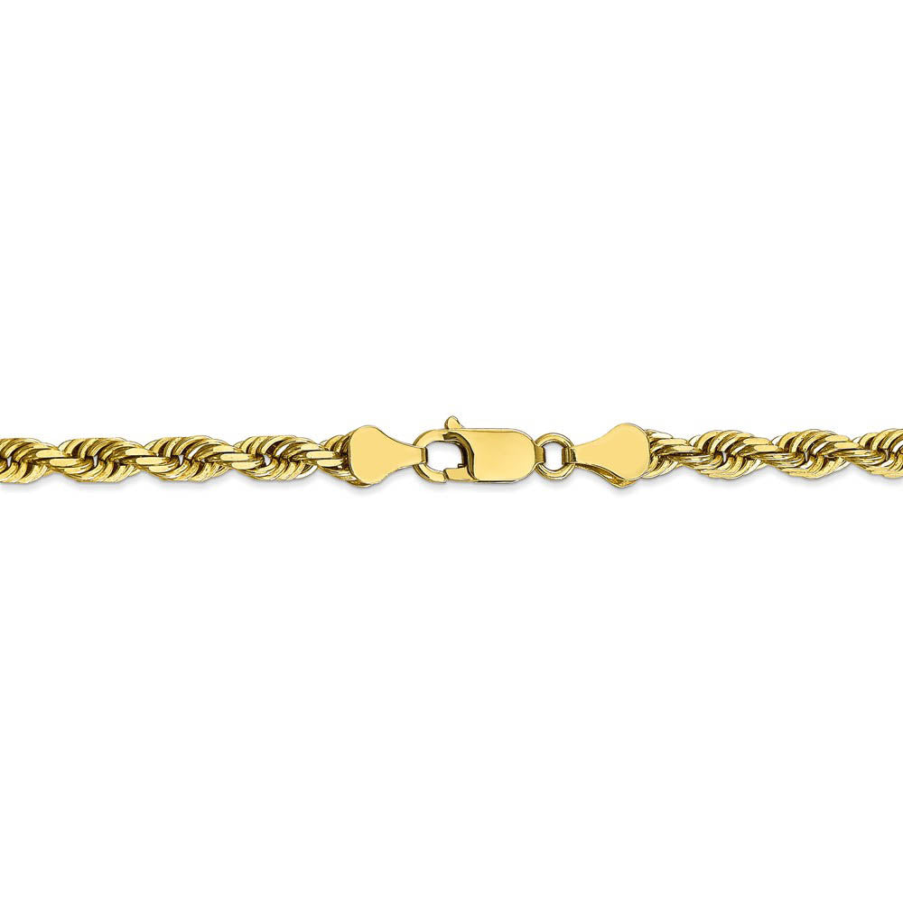 Alternate view of the 5mm 10k Yellow Gold D/C Quadruple Rope Chain Necklace by The Black Bow Jewelry Co.
