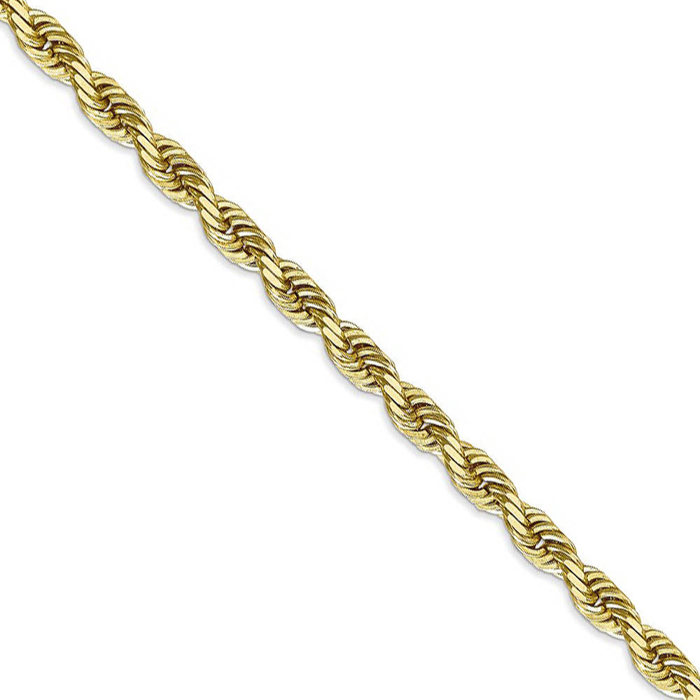 5mm 10k Yellow Gold D/C Quadruple Rope Chain Necklace