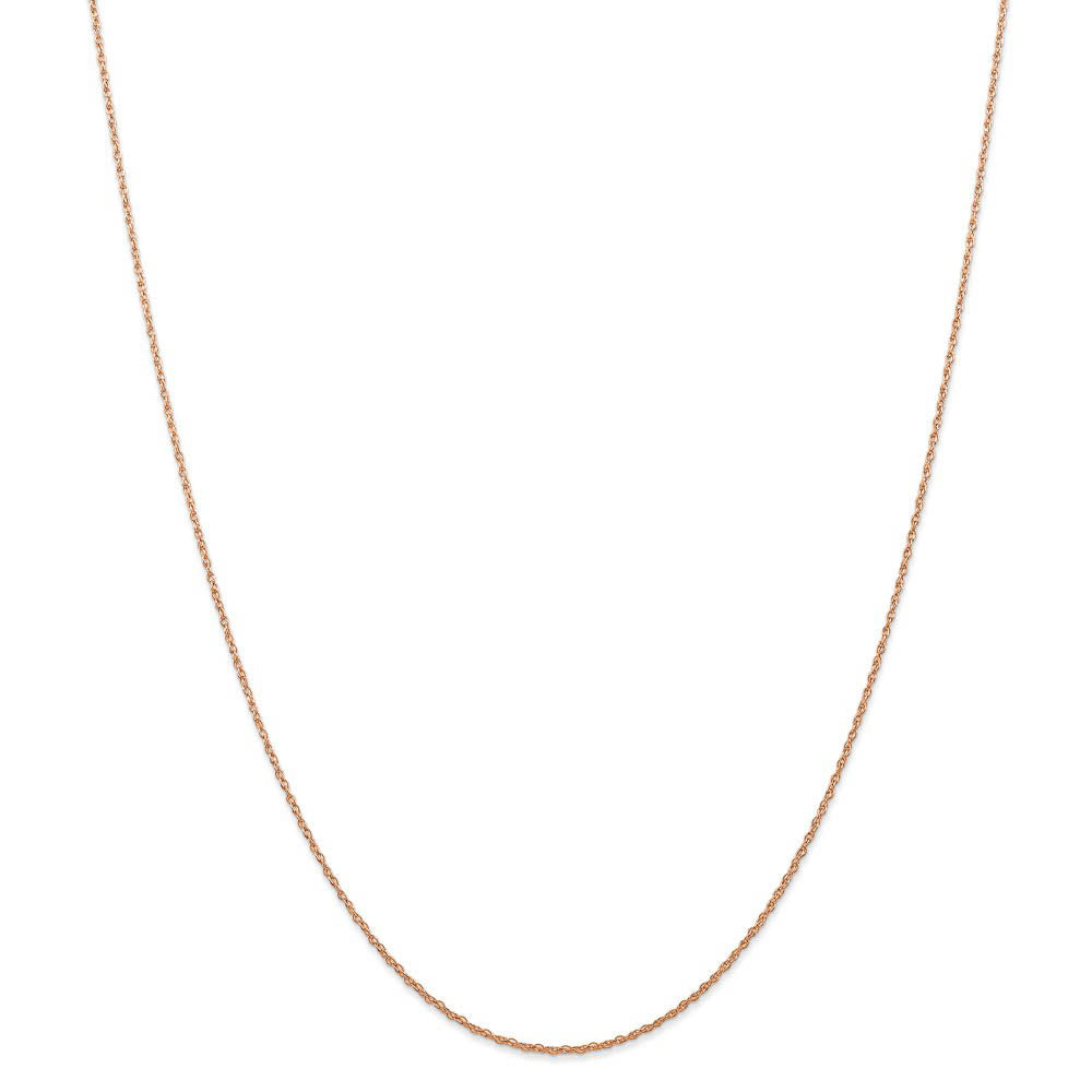 Alternate view of the 0.7mm, 14k Rose Gold, Cable Rope Chain Necklace by The Black Bow Jewelry Co.